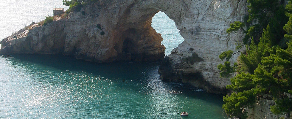 un particolare delle splendide coste del Parco Nazionale del Gargano